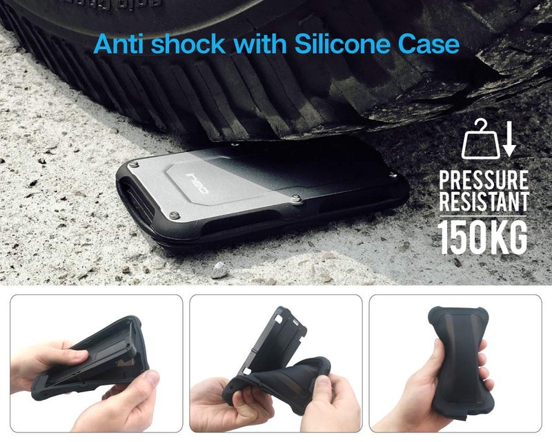 ineo 2.5" USB 3.0 Type-A Rugged Waterproof & Shockproof External Hard Drive Enclosure for 9.5mm & 7mm SATA HDD/SSD [T2580] - Image 3